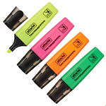 Набор текстовыделителей ATTACHE Colored 4цв. 1-4мм, 629205 зеленый, желтый, оранжевый, розовый