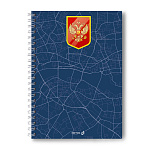 Тетрадь А4 Светоч. Карта 01569 спираль, 80л клетка, тверд. обложка