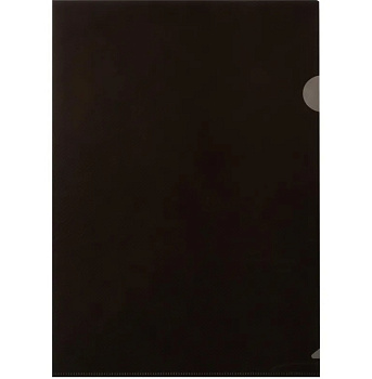 Папка-уголок А4 Черная 993221, пластик 180мкм